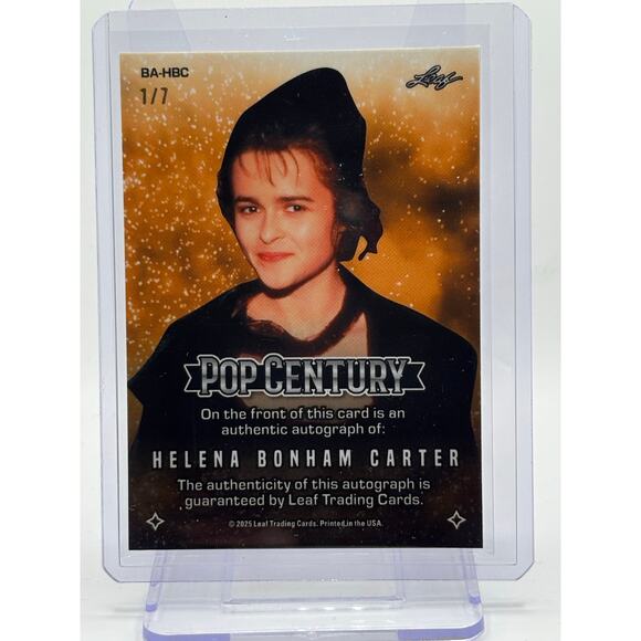 2025 Leaf Pop Century Helena Bonham Carter Blue Shimmer Auto 1/7 SP Harry Potter - Picture 2 of 2